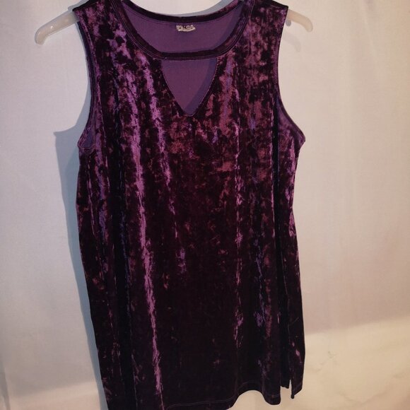 2/$30.00 Mix & Match - DC Jeans Ladies Sleeveless Crushed Velvet Dressy Top - Picture 1 of 6
